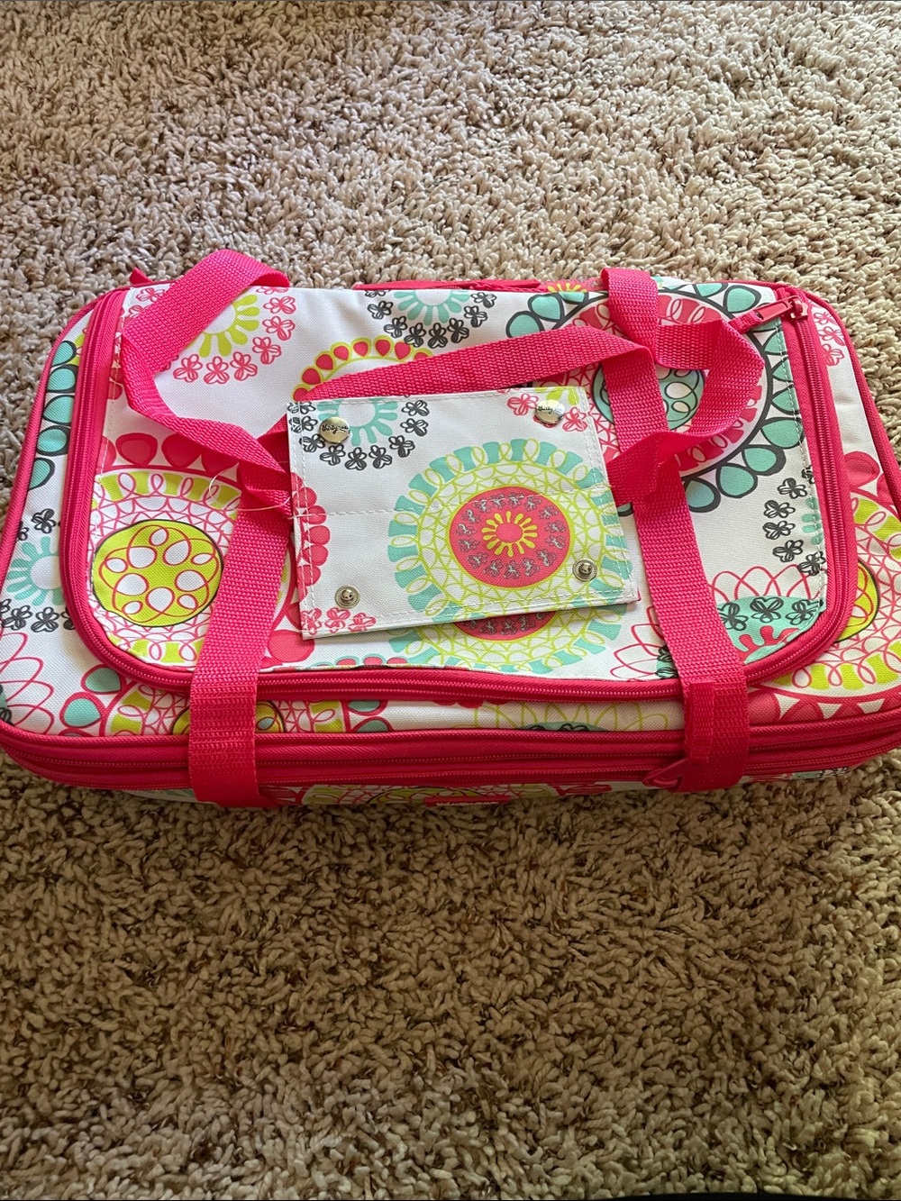 thirty-one Pink Floral Patterned Insulated Tote